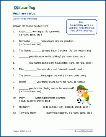 Auxiliary Verb Worksheet Grade 6   10 Amazing Helping Verbs Worksheet Pdf - Auxiliary Verb Worksheet Grade 6