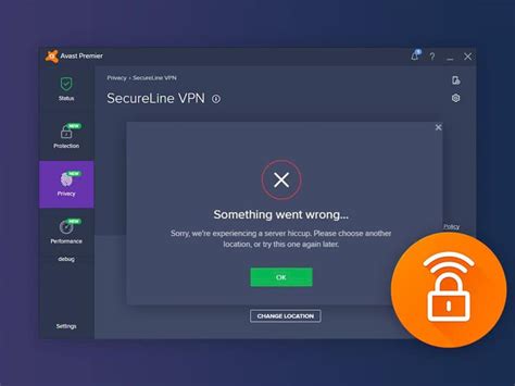 avast secureline won t connect