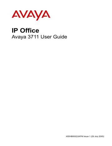 Download Avaya 3711 User Guide 