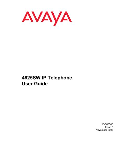 Read Avaya 4625Sw User Guide 