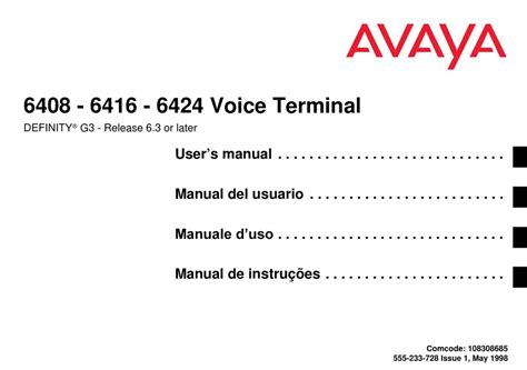 Read Avaya 6424 User Guide 