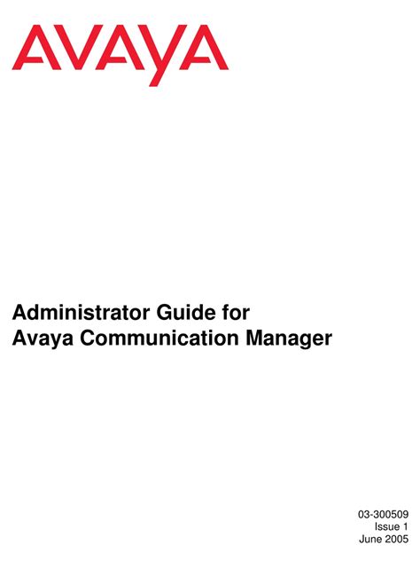 Read Avaya Communication Manager 52 Administration Guide 