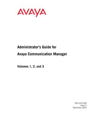 Read Avaya Communication Manager 52 Administration Guide 