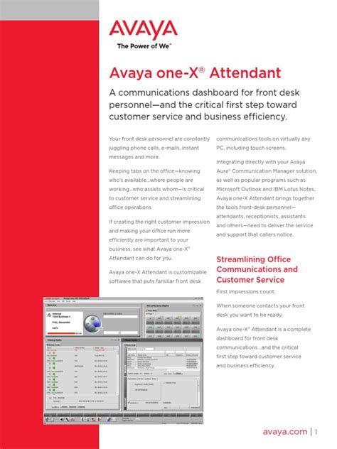 Download Avaya One X Attendant 4 02 Connected To Avaya Integral 