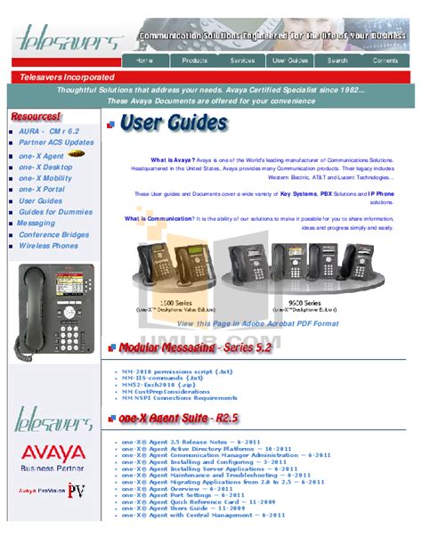 Full Download Avaya Partner Phone User Guide 