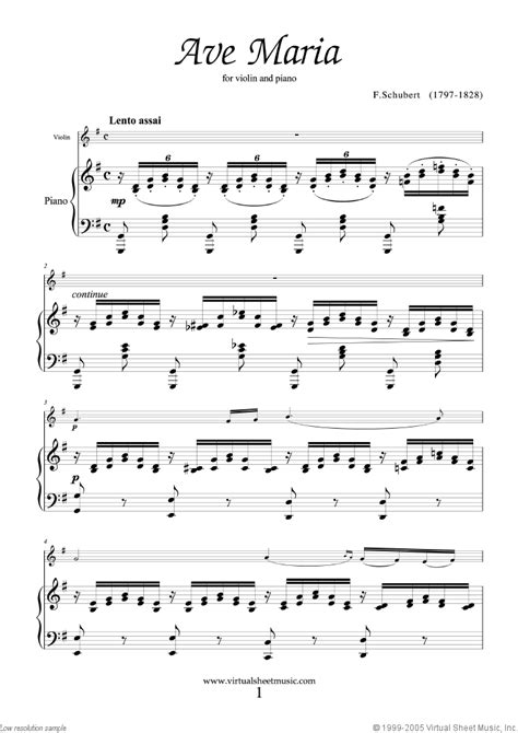 Read Ave Maria Easy Violin Sheet Music Loobys 