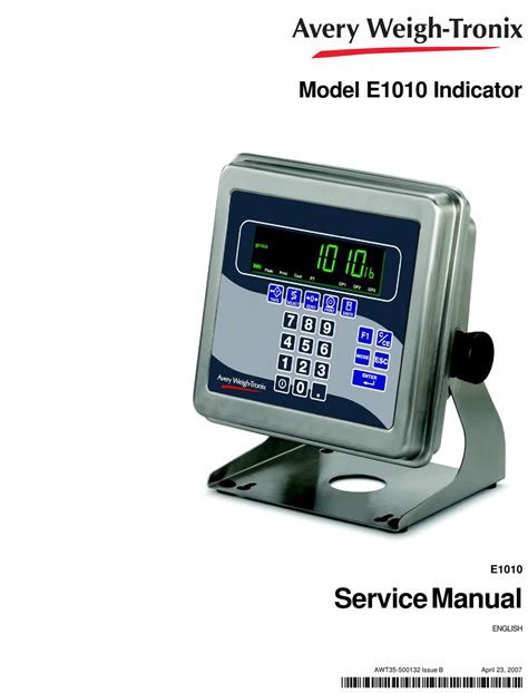 Avery E1010 Calibration