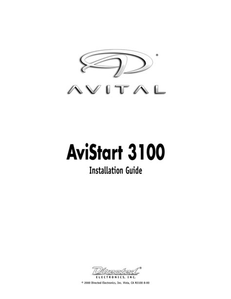 Read Online Avital 4103 Install Guide 