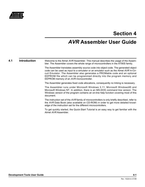 Download Avr Assembler User Guide 