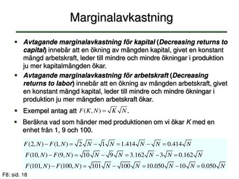 avtagande marginalavkastning