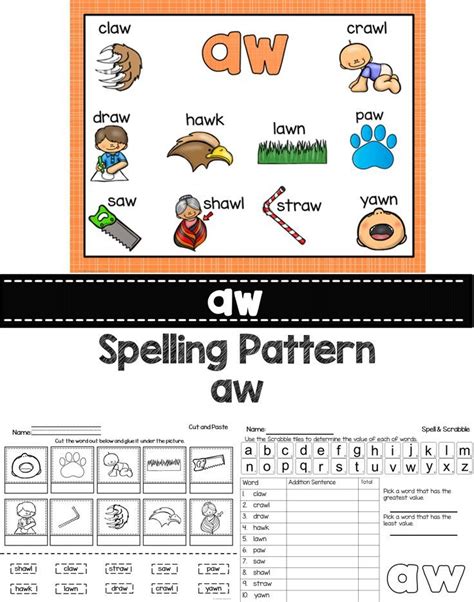 Aw Au Teaching Resources Wordwall Aw And Au Words - Aw And Au Words
