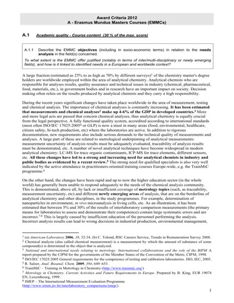 award criteria 2012