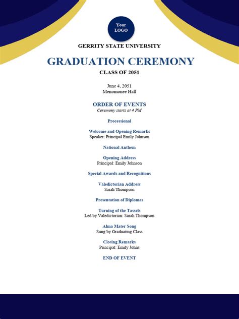 Awards And Graduation Ceremony Program University Of