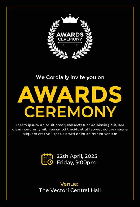 awards assembly invitation template