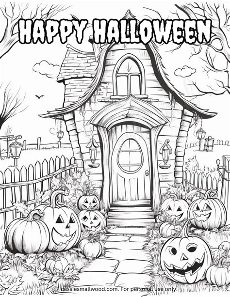 Awesome Halloween Coloring Pages Cassie Smallwood Halloween Tree Coloring Page - Halloween Tree Coloring Page
