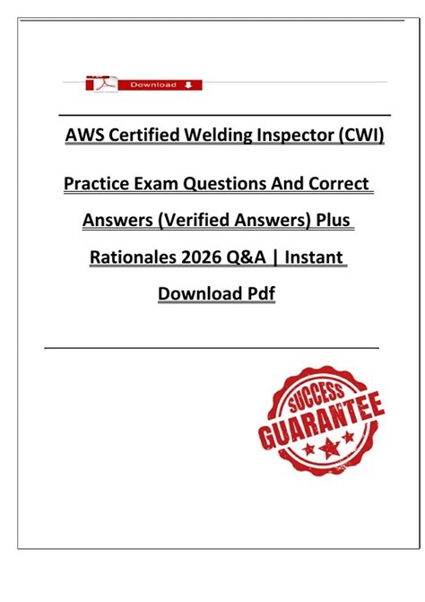 Aws Welding Inspector Exam Sample Test Questions