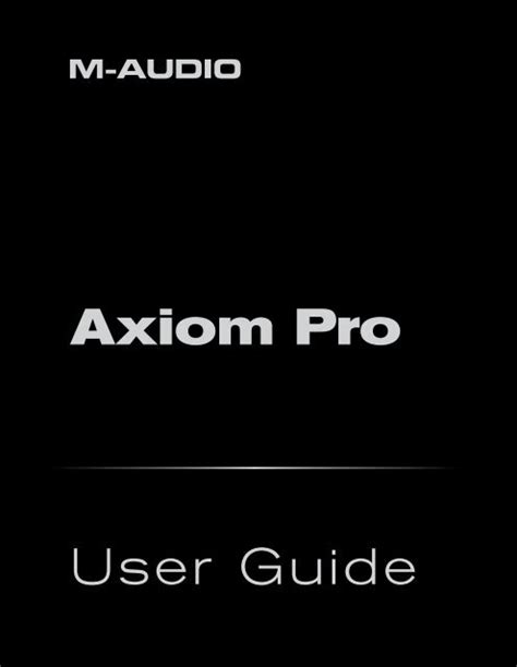 Read Online Axiom Pro User Guide 