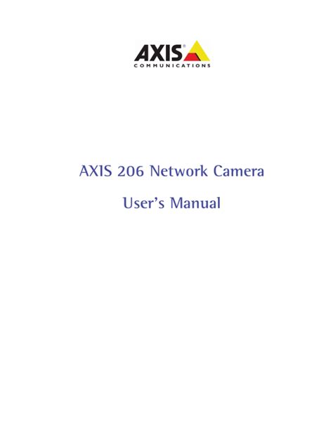Download Axis 206 Camera Manual File Type Pdf 