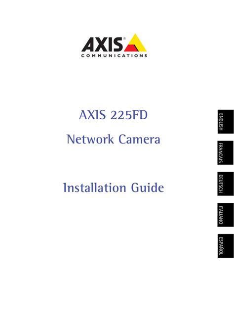 Read Online Axis 225Fd User Guide 