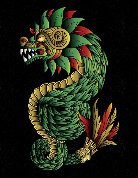 Aztec God Quetzalcoatl Drawings