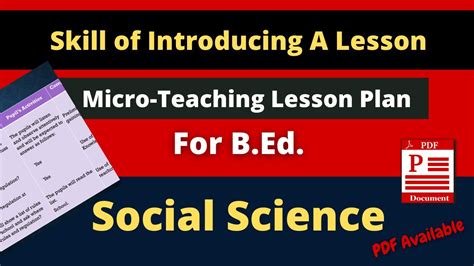 B Ed Micro Teaching Lesson Plan Kashmir