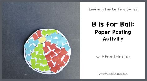 B Is For Ball Paper Pasting Activity The Bb Worksheet  Preschool - Bb Worksheet, Preschool