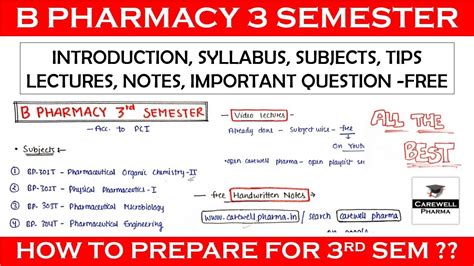 B Pharmacy 3rd Sem Syllabus