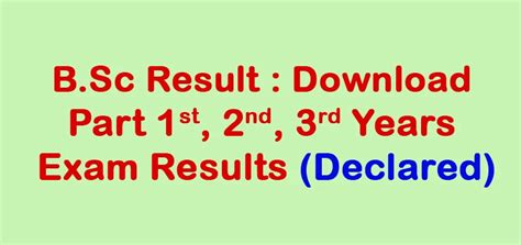 B Sc 2 Year Result