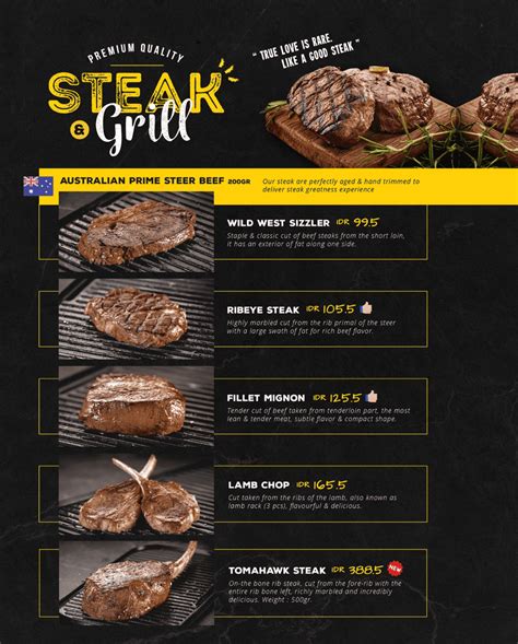 b steak menu | Be Steak 177 Bi Th Xun Chuyn