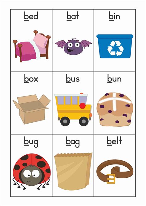 B Words For Kids Word List Amp Free Preschool Words That Start With B - Preschool Words That Start With B