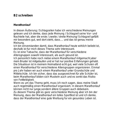 B2 Beruf Schreiben Beispiel