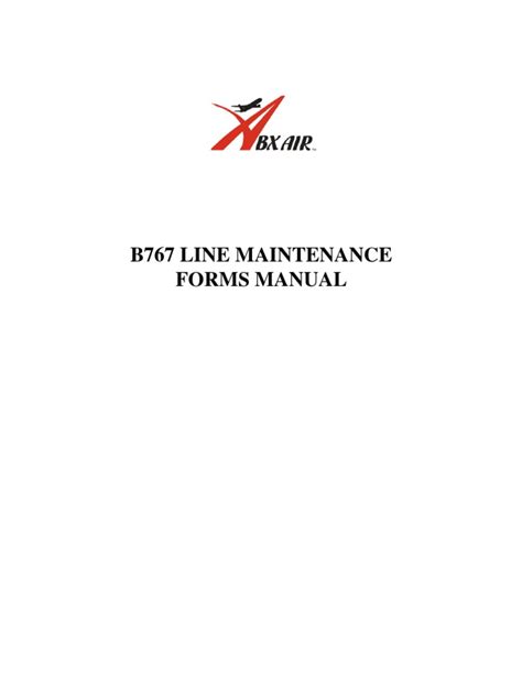 B767 Maintenance Training Manual