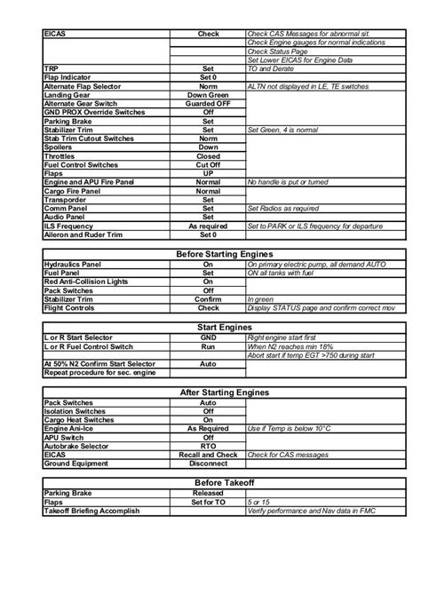 Download B767 Engine Run Up Checklist 