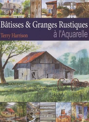 ba tisses granges rustiques a l aquarelle