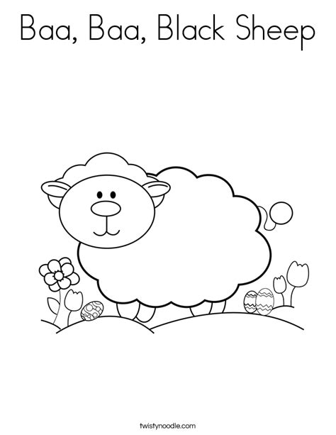Baa Baa Black Sheep Image Coloring Page Download Baa Baa Black Sheep Coloring Page - Baa Baa Black Sheep Coloring Page