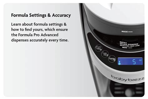Baby Brezza Settings