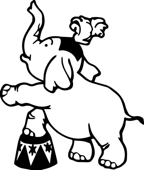 Baby Elephant In A Circus Coloring Page Circus Elephant Coloring Page - Circus Elephant Coloring Page