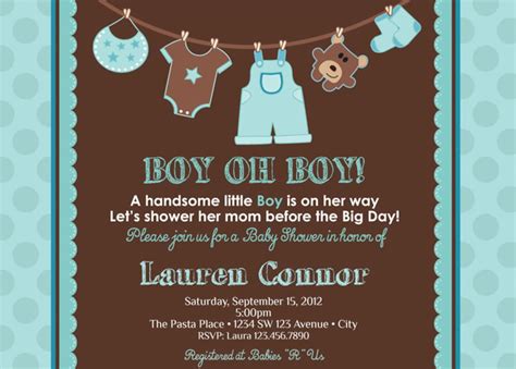 Baby Shower Invites For A Boy Writing Chalk