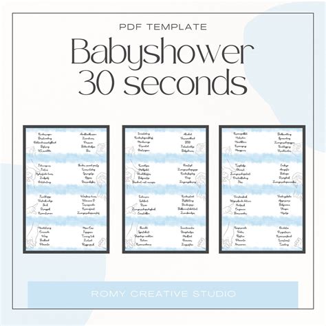 babyshower 30 seconds pdf