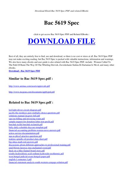 Bac 5619 Spec