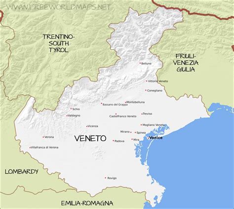 Bacini Idrissi Veneto Italy Map