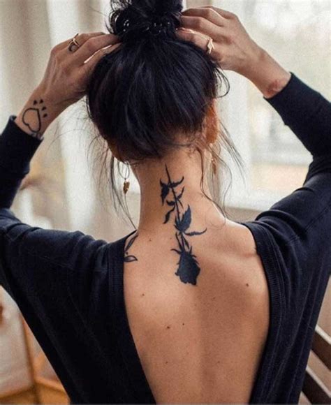 back neck tattoo designs female