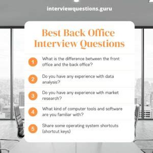 back office interview questions and answer