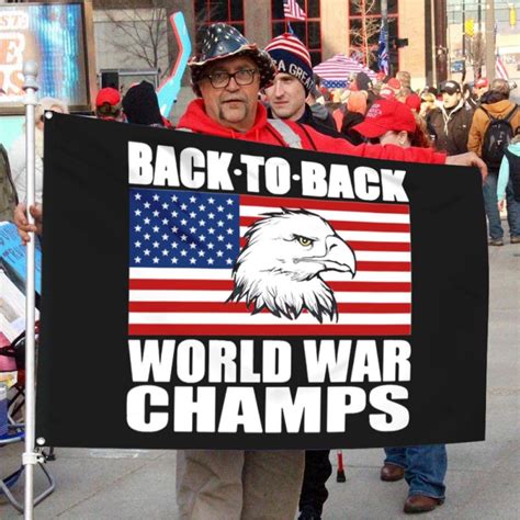 back to back world war champs flag