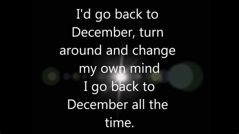 Back To December Lyrics