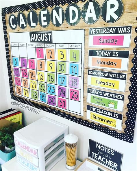 Back To School Classroom Calendar Set Up Kindergarten Calendar Craft Ideas For School - Calendar Craft Ideas For School