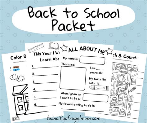 Back To School Packet   Back To School Printables And Freebies The Kindergarten - Back To School Packet