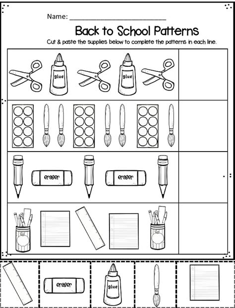 Back To School Pattern Worksheets For Preschool Amp Patterns Worksheets For Preschool - Patterns Worksheets For Preschool