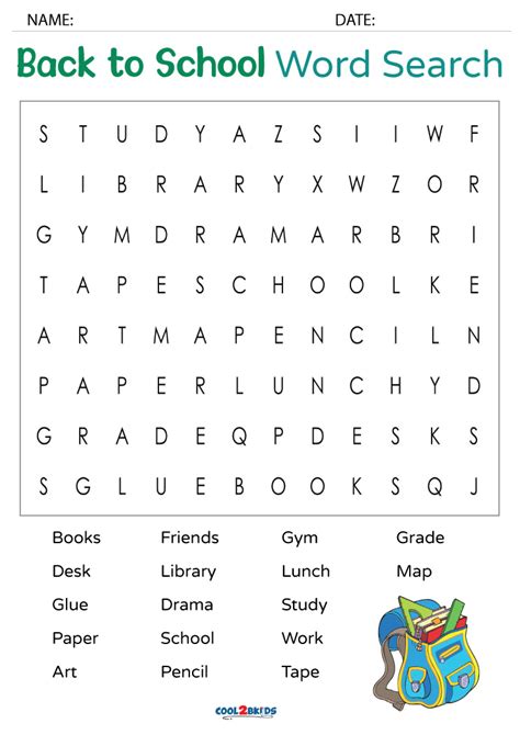 Back To School Word Search Back To School Back To School Wordsearch - Back To School Wordsearch