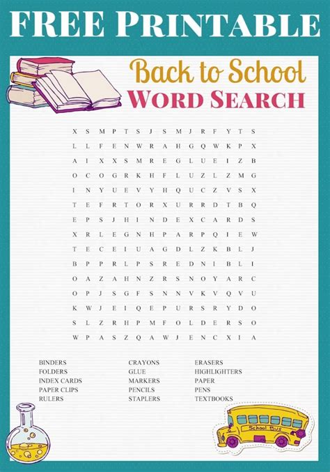 Back To School Word Search Printable Happiness Is Back To School Word Search Printable - Back To School Word Search Printable